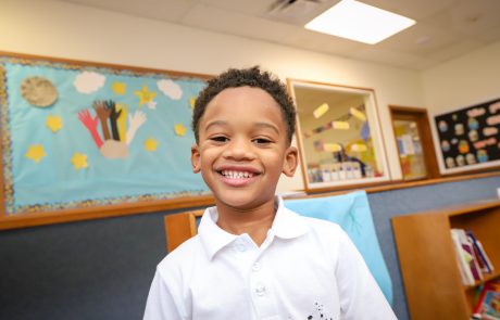 a happy student at Country Home Learning Center