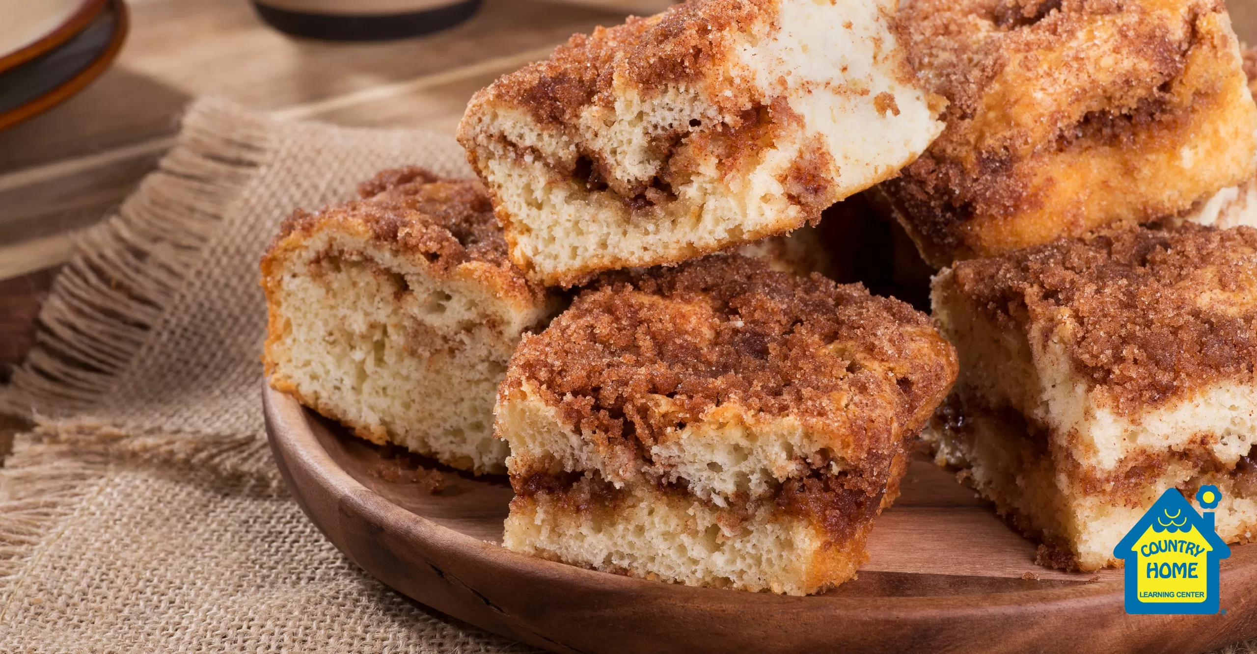 cut and squared coffee cake