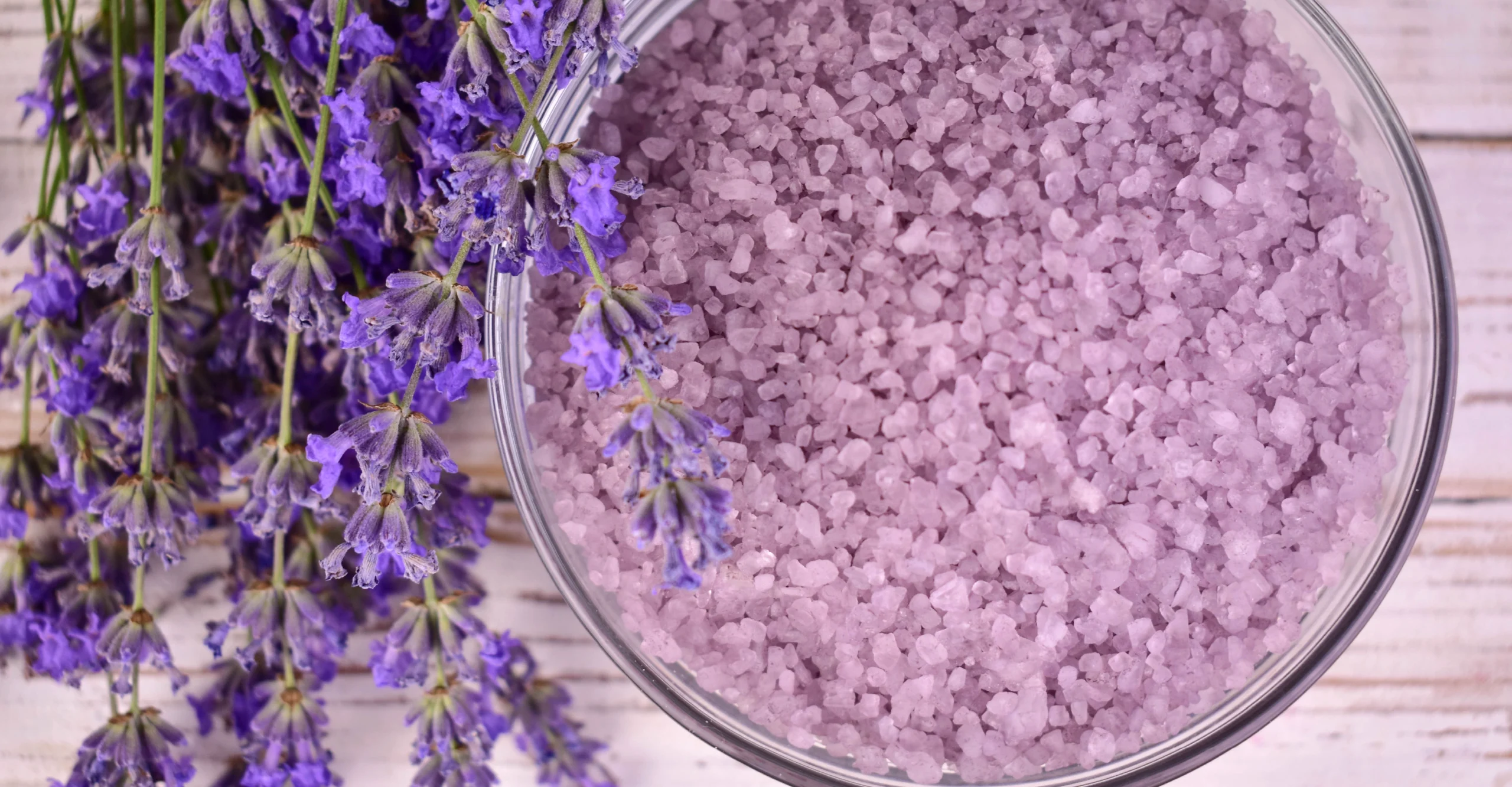 Soothing lavender bath salts for kids.
