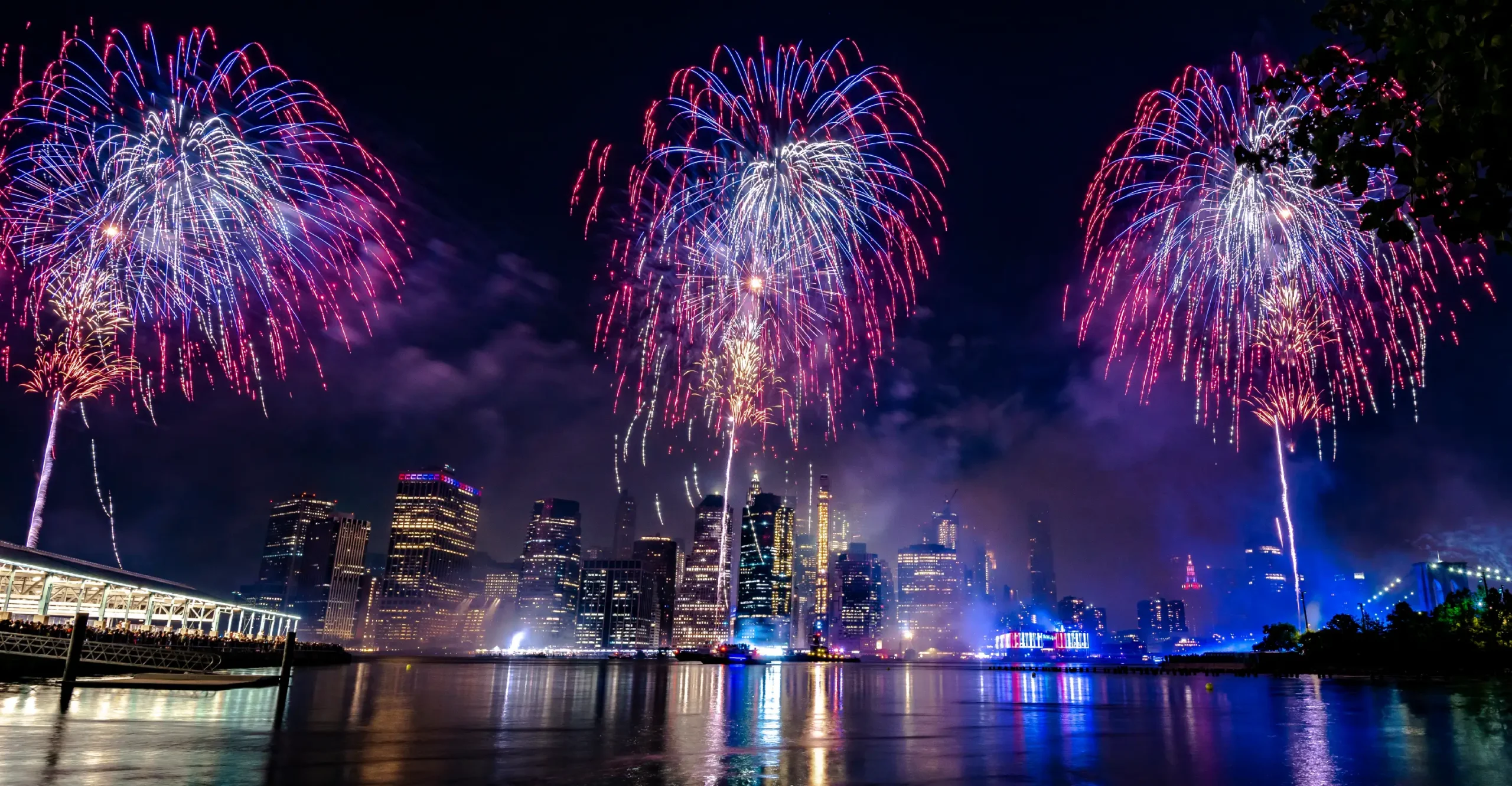Macy's Fourth of July fireworks in New York City.